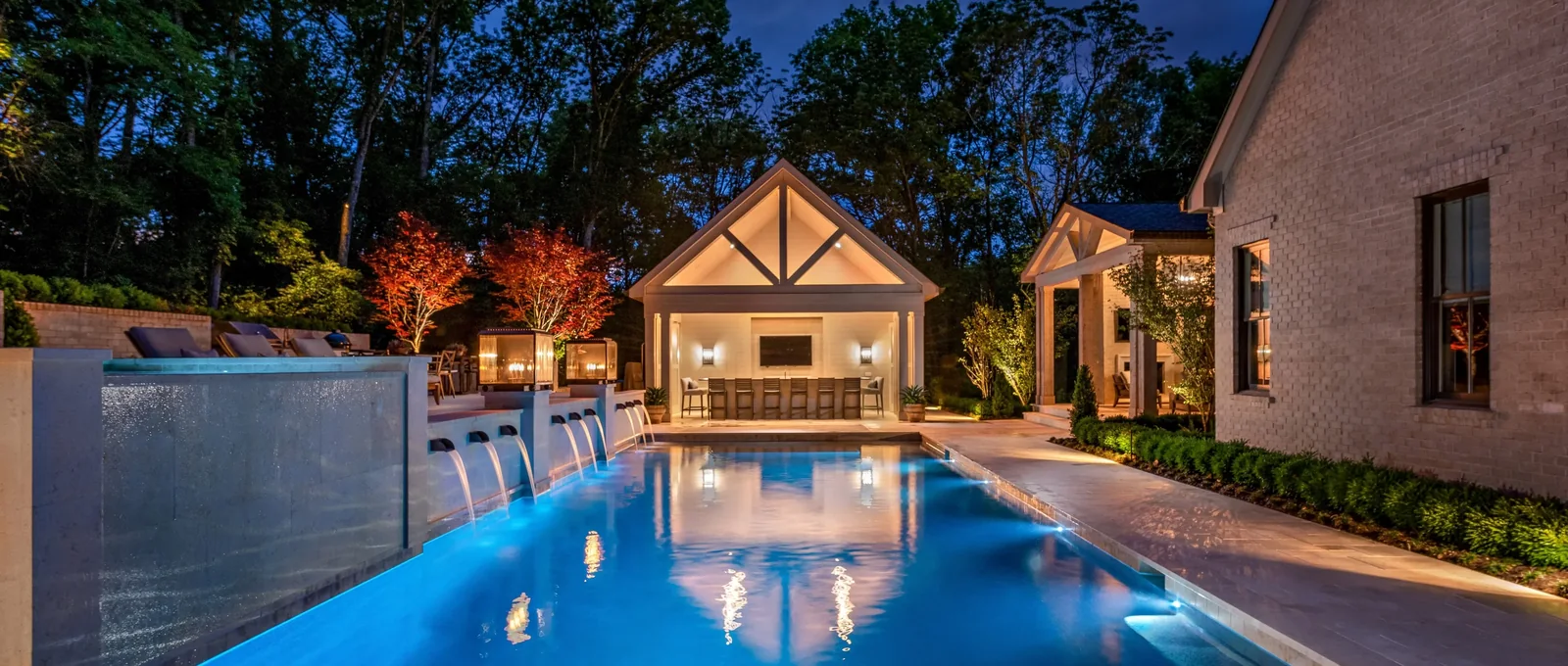 Finished in-ground pool installed by a Scottsdale pool builder